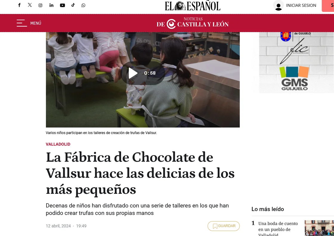 La Fábrica de Chocolate de Vallsur hace las delicias de los más pequeños
